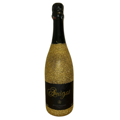 Los Amigos Brut Wijnfles met Glitters